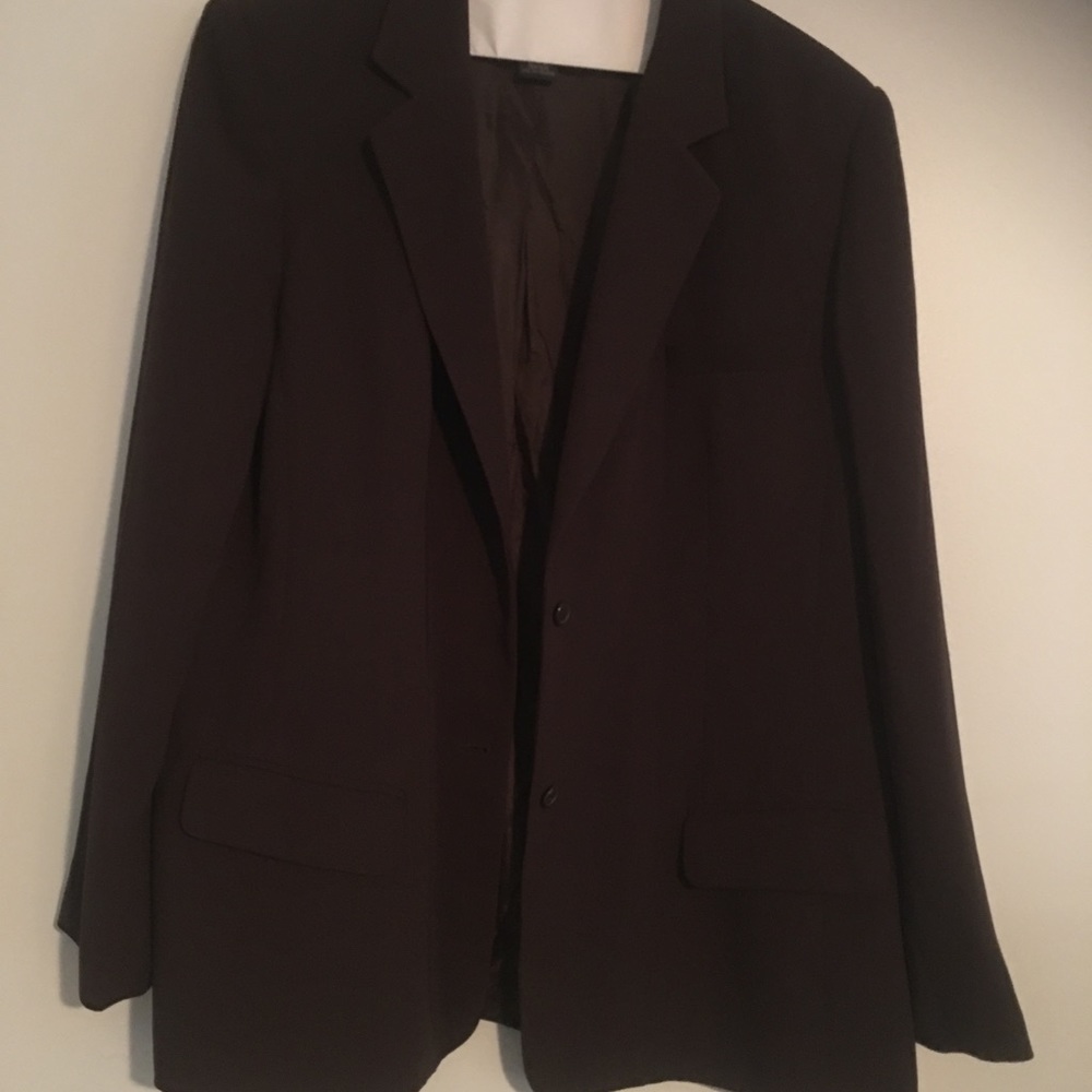 Laura Scott chocolate brown suit jacket